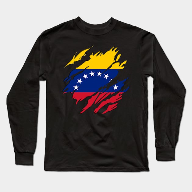 Proud Venezuela Flag, Venezuela gift heritage, Venezuelan girl Boy Friend Venezolano Long Sleeve T-Shirt by JayD World